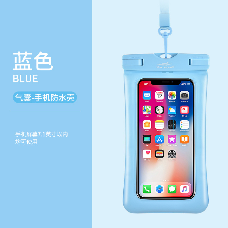 Especial de 7 pulgadas bolsa de aire ziplock bolsa para llevar teléfono móvil bolsa impermeable transparente caja del teléfono móvil pantalla táctil natación