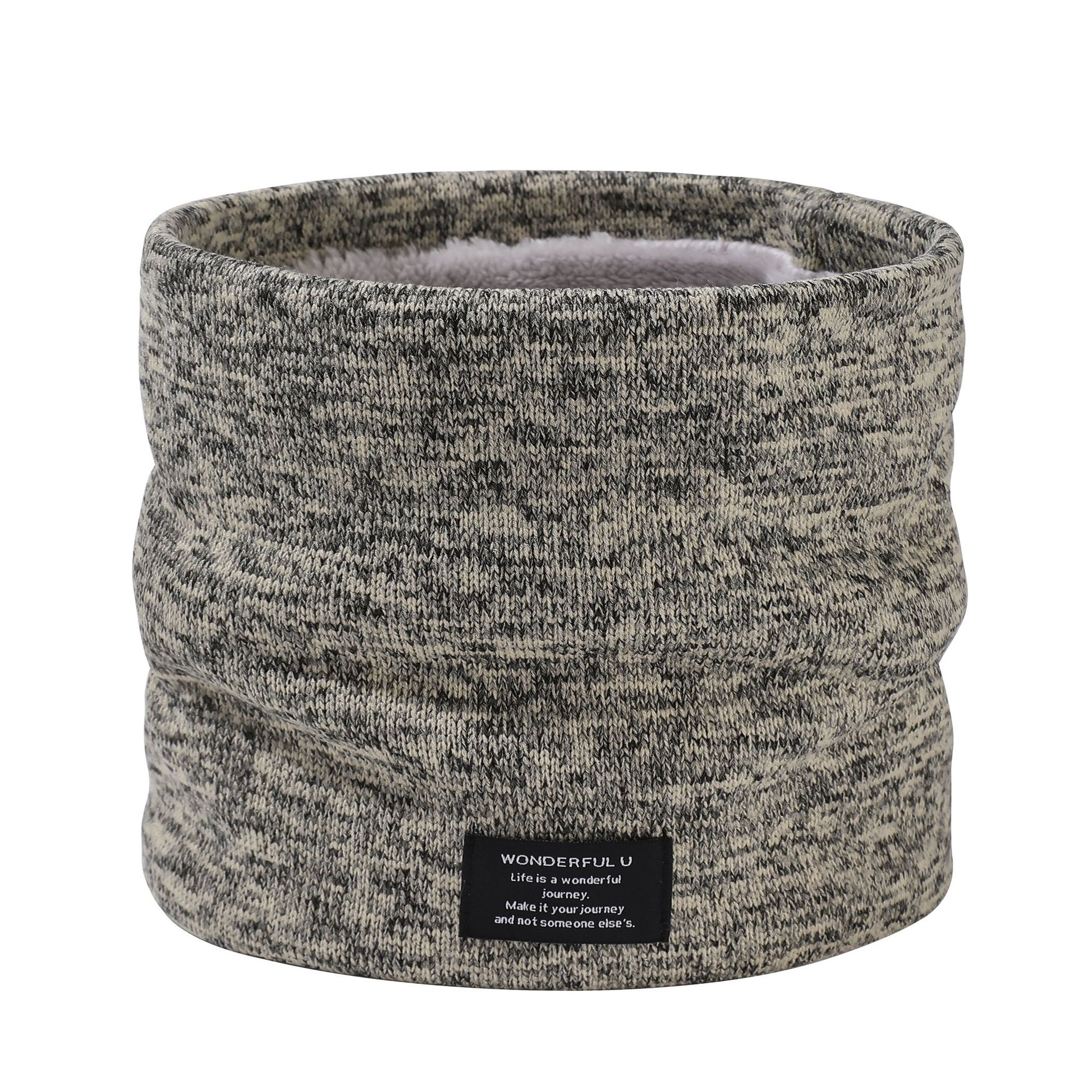 크로스보더 겨울 남성용 니트 스카프 야외 방한 사이클링 플러스 벨벳 스카프 여성용 새로운 목 커버 세련되고 다재다능