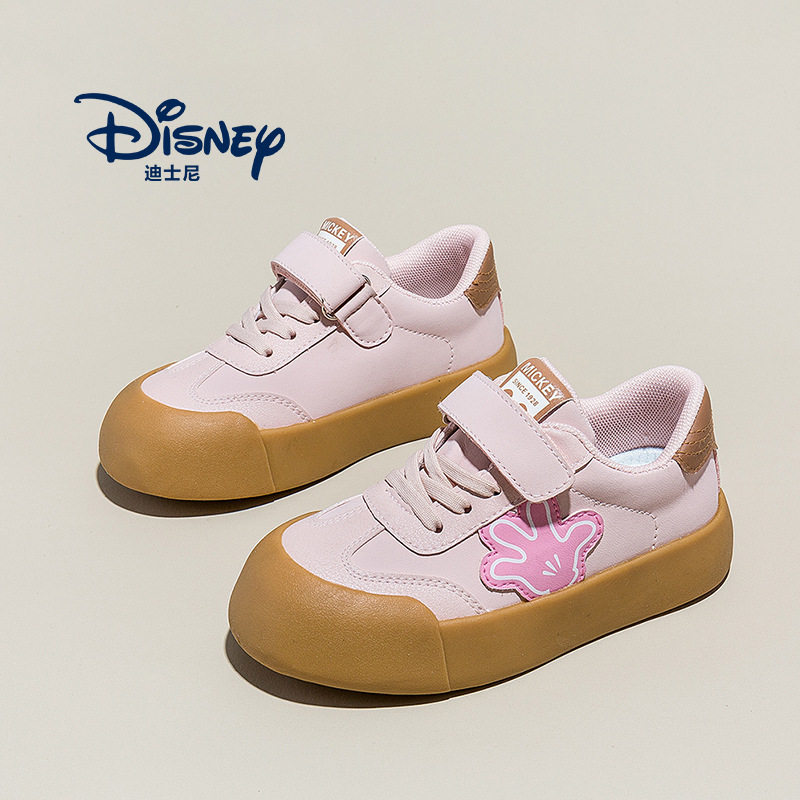 Disney Children's Cricket Shoes 2024 Spring New Leather Ugly Cute Girls' Casual Sports Shoes Boys 7-16 Year Old Shoes