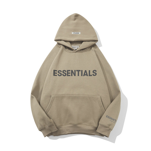 FEAR OF GOD Double Line Essentials Trendy New Chest Logo Glued Hoodie FOG