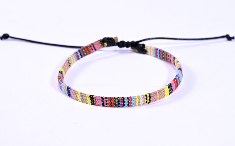 Retro Color Block Cloth Knitting Unisex Anklet 1 Piece display picture 18