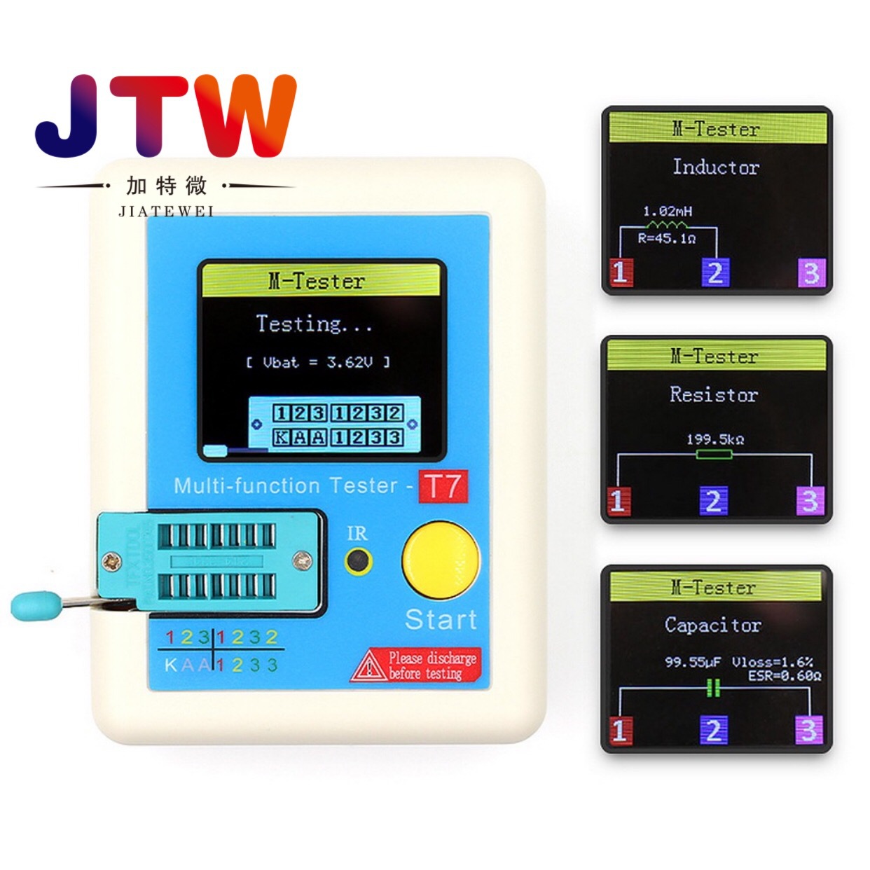 LCR-T7 high-speed transistor tester full-color screen graphics…