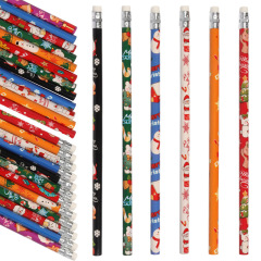 カラークリスマス児童学生専用HB鉛筆セット消しゴム文房具絵画筆記用品卸売りアイデア