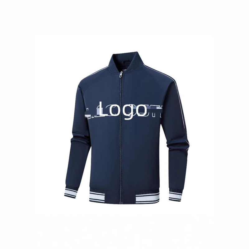 High-End Export Hot-Selling Item 2024 Spring and Autumn High-End Jacket with Fashionable Crocodile Logo, Stand-Up Collar, and Ribbed Hem