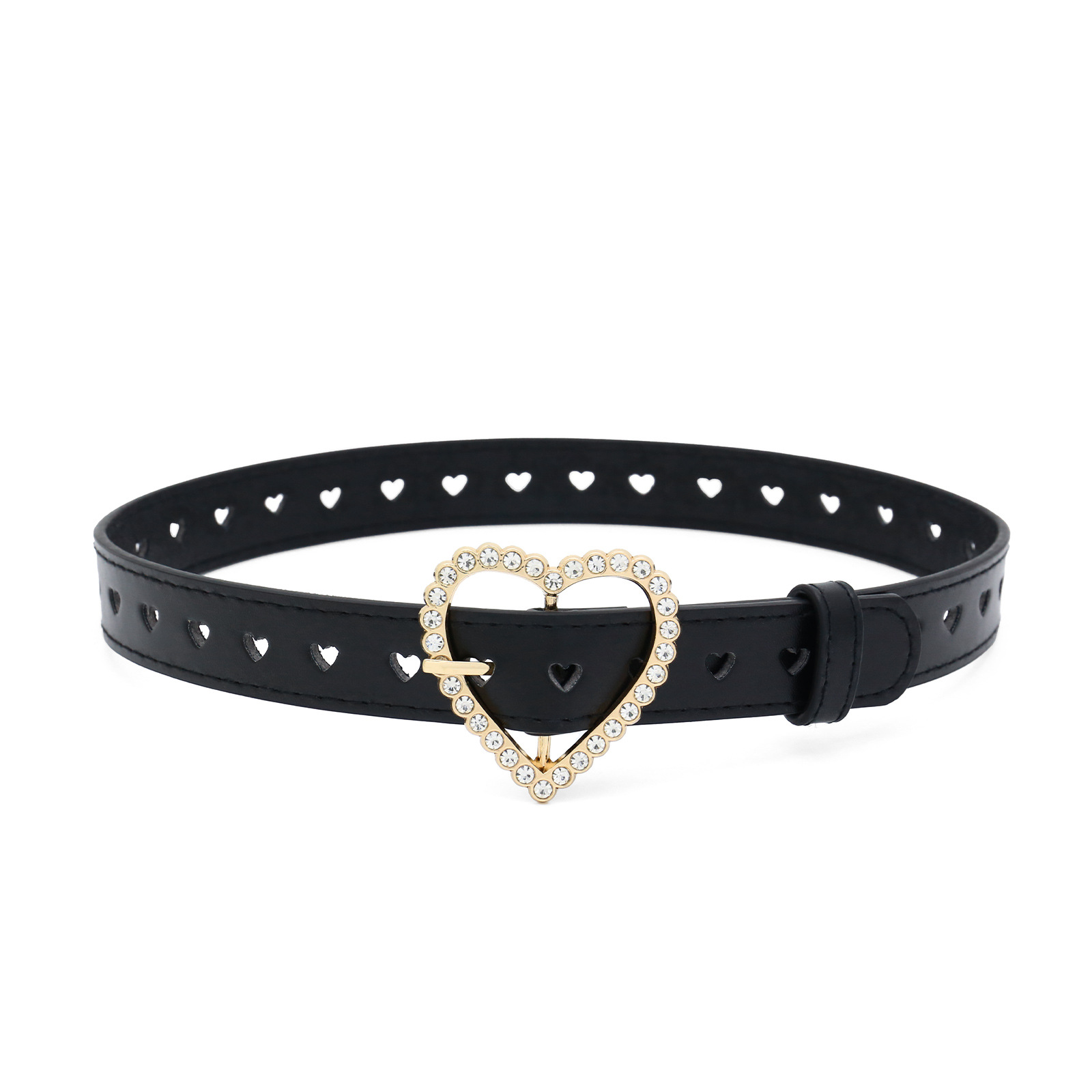 Pantalones vaqueros punk de la muchacha de la Navidad del estudiante de la correa del punk de los niños del Amazonas con el cinturón hueco en forma de corazón femenino del amor