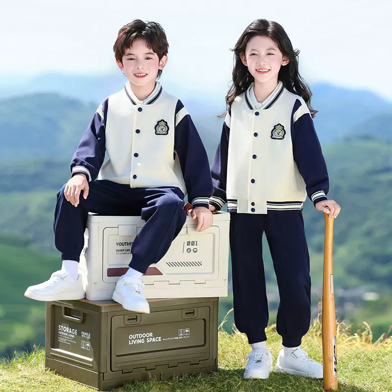 木偶巴士幼儿园园服学院风运动毕业服小学生校服夏季中学生班服