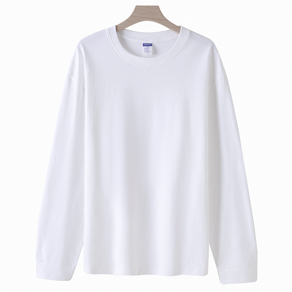 Solid Color Thread Cuff Long Sleeve White