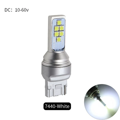 Car LED light brake light 1157 1156 7440-3535-12led turn signal reversing light license plate light (Brake light) - white-white-ba15s-1156