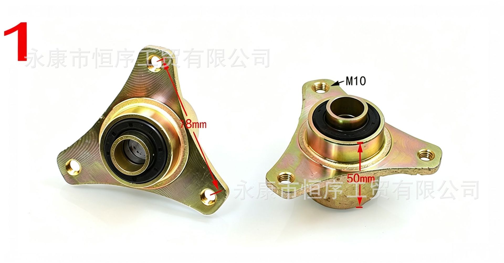 168 Go-Kart Parts DIY Four-Wheel Modified Steering Knuckle Flange Wheel Hub Mount Front Wheel Bearing Mount