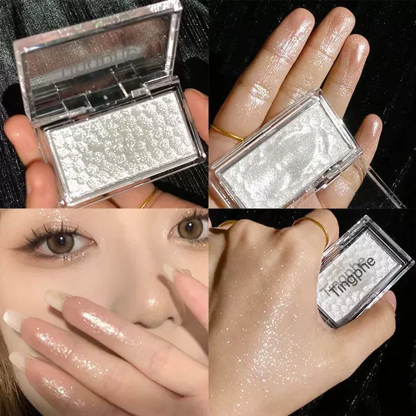 Tingphe Small Ice Cube Potato Puree High-Gloss Pearlescent Shimmer Highlighter Powder Student Eyeshadow Contouring Palette Cross-Border