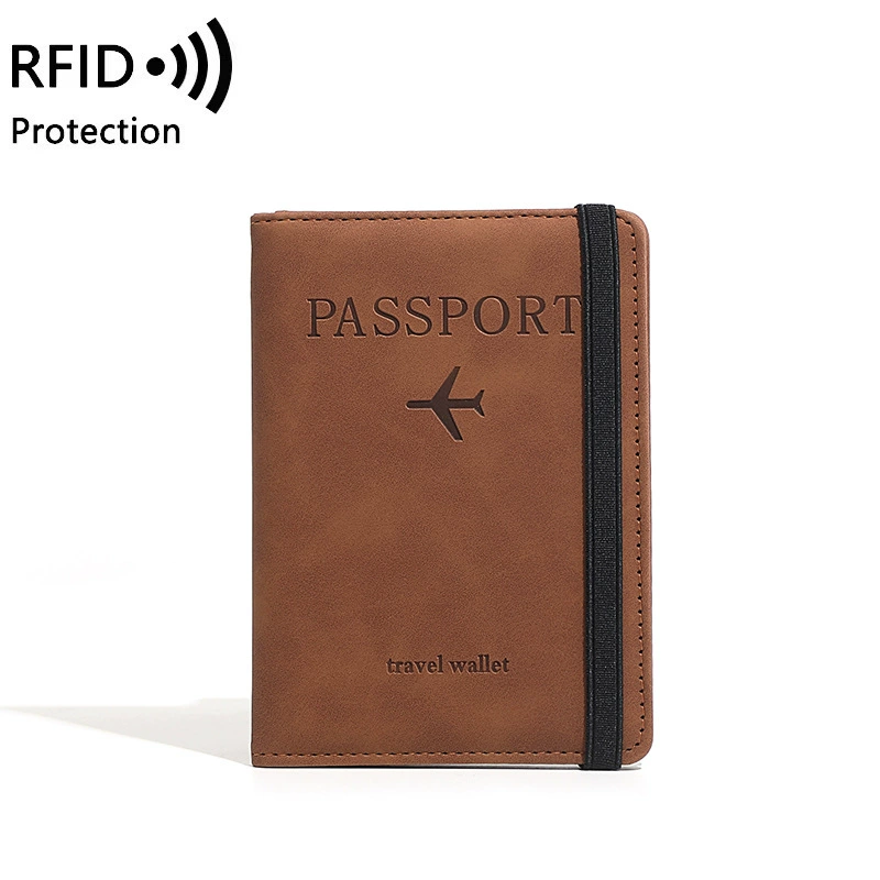 Кожаный чехол для паспорта, взрывной в продажe, PU-кожа, RFID, многофункциональная папка для паспорта с местом для SIM и документов