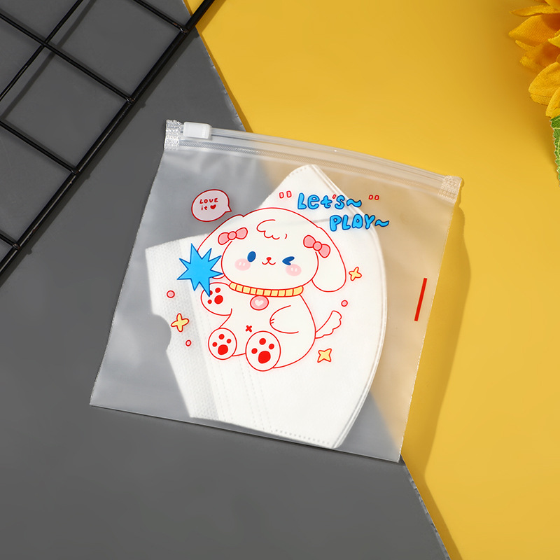 Dibujos animados lindo bocadillo EVA esmerilado cremallera bolsa sellada joyería caramelo galleta a prueba de polvo a prueba de humedad embalaje sellado bolsillo