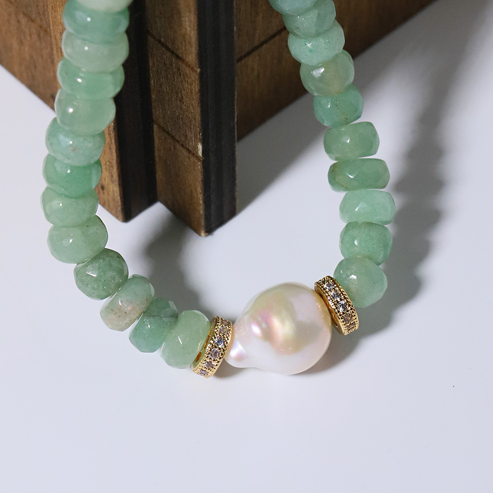 2025 pulseras de perlas de agua dulce naturales pulseras verdes elegantes para enviar a amigos accesorios de regalo de nicho