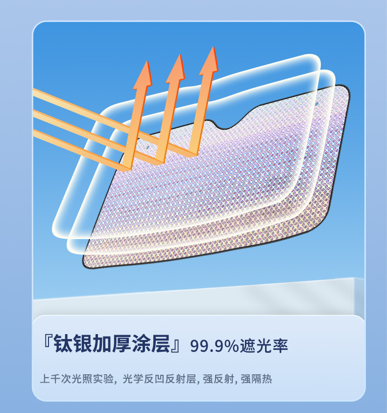 Car sunshade sunscreen heat insulation sunshade front windshield sunshade summer car curtain light blocking artifact
