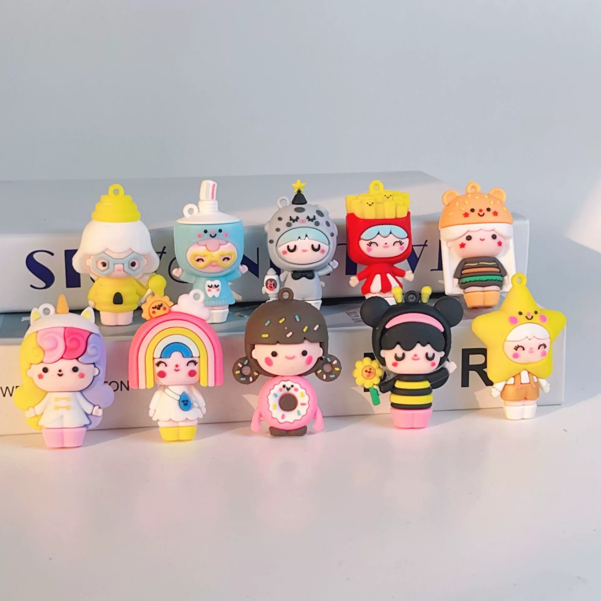 Мультяшная объемная игрушка, кремовая керамика, ручная работа