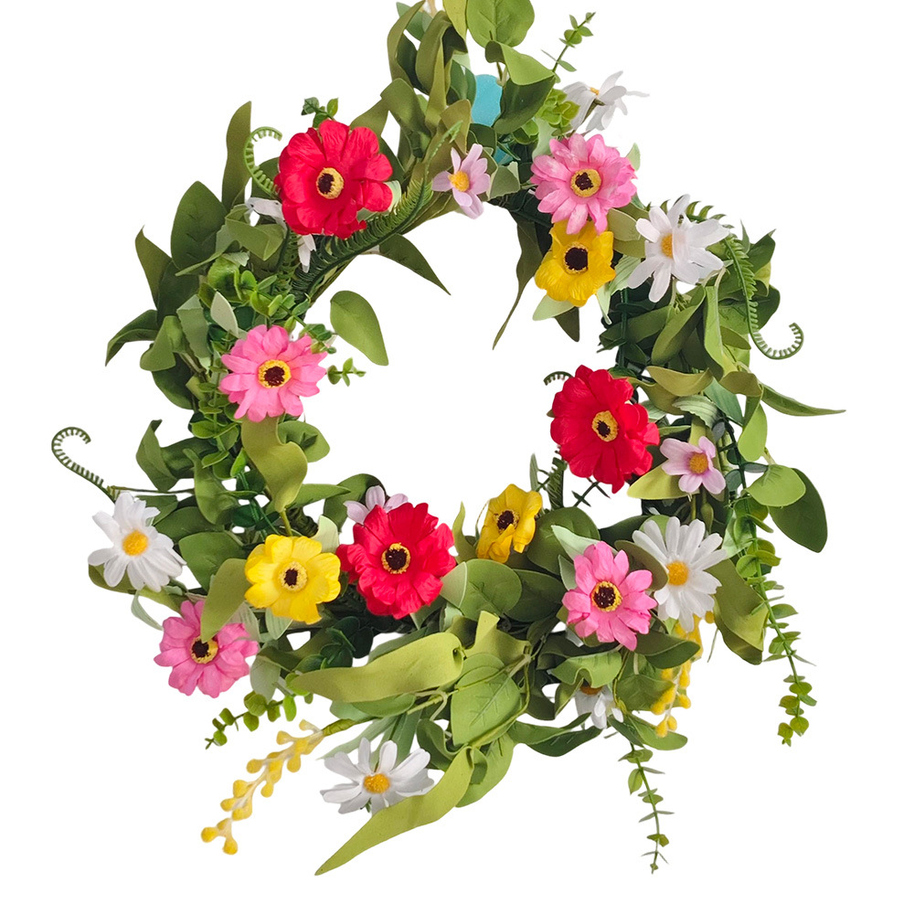 Simulación de flores silvestres primavera y verano simulación de guirlandas transfronterizas suministro de hogares pared frontal pared horno ventana decoración