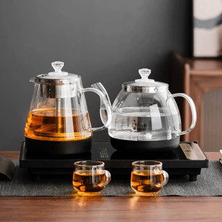 底部上水电茶炉贴牌加工定制logo台钳两用茶桌嵌入式