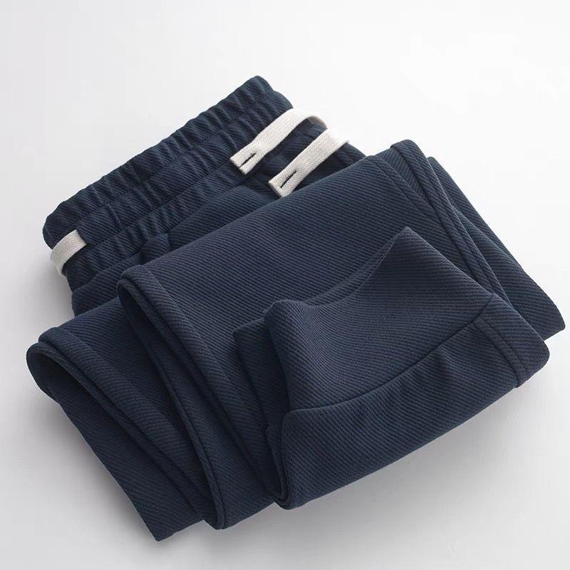 Heavyweight Navy Blue Twill Loose Jogger Sweatpants Long Pants Spring Summer New Men's Sports Casual Jogger Pants Women's