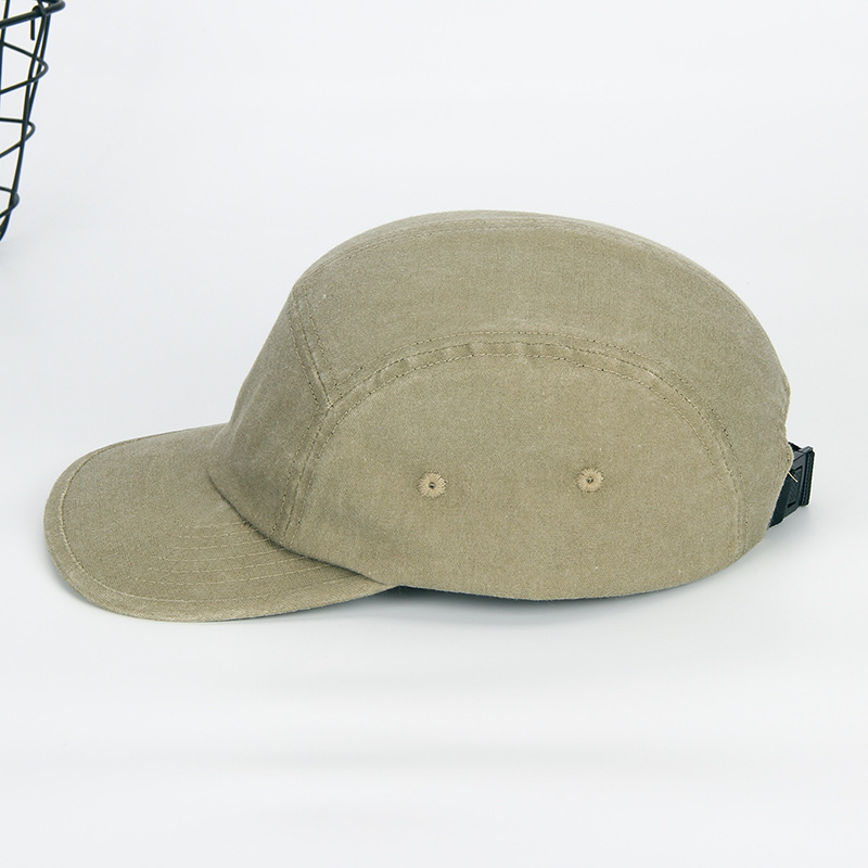 Premium Street Style Washed Canvas Camp Cap with 5-Panel Design and Hip-Hop Flair Additional Image
