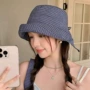 卷边夏季新款格子盆帽