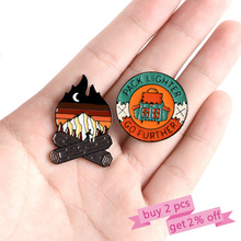 Outdoor Adventure Pins Series Drifting Picnic Vacation跨境专