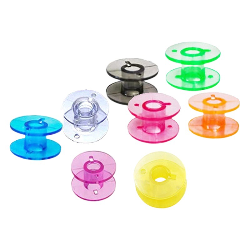 Hogar de la bobina de plástico transparente 2518P función universal color transparente bobina hogar máquina de coser bobina