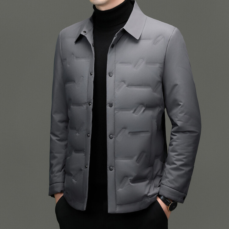 Tommy 90 White Duck Down Jacket Men's Young and Middle-aged Lightweight Warm Laps Korean Style Slim-fit Casual Winter Coat