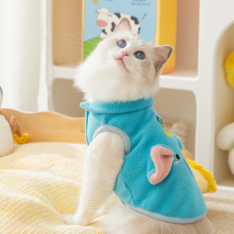 Otoño y invierno gato bipedos animal modelado vestido de peluche perros pequeños Teddy Bear disfraz de ropa de gato mascota