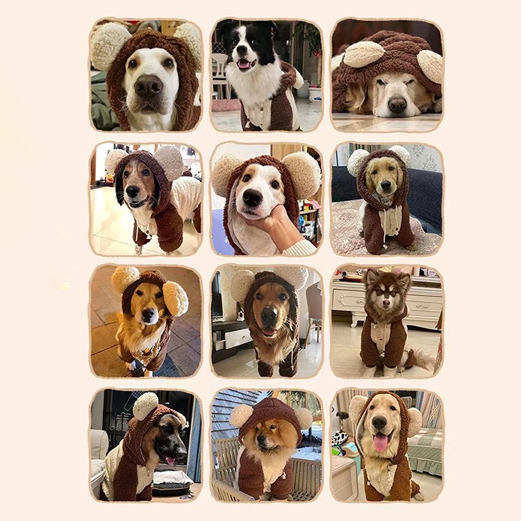 개 옷 골든 리트리버 SHIBA INU CORGI 래브라도 중형 및 대형견 애완 동물 두꺼운 플러스 벨벳 따뜻한 가을, 겨울 의류