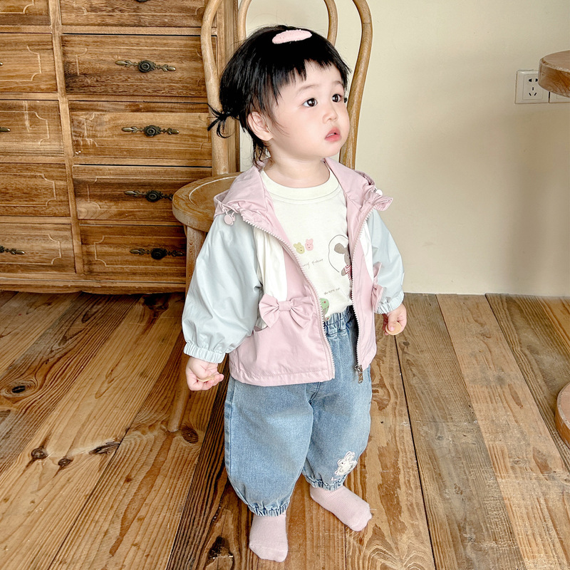 女宝宝冲锋衣外套秋装套装卡通可爱婴幼童春秋季外出服洋气三件套|undefined
