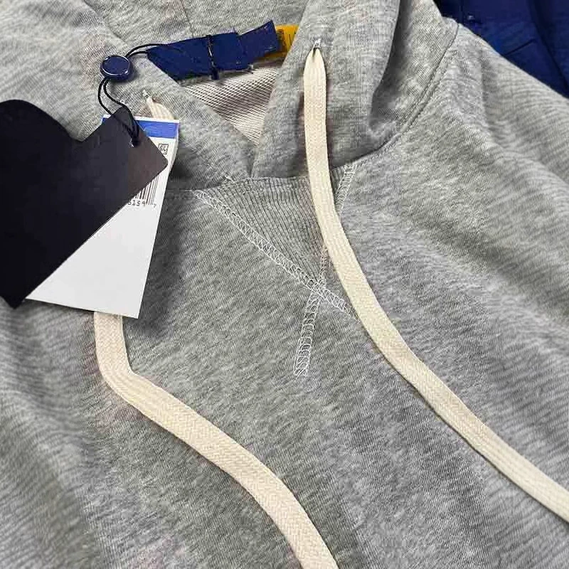 Сканируемый код RL Rlaf Po логотип с капюшоном толстовка мужской хлопок тяжелый пут вышитый свитер пара толстовка с капюшоном