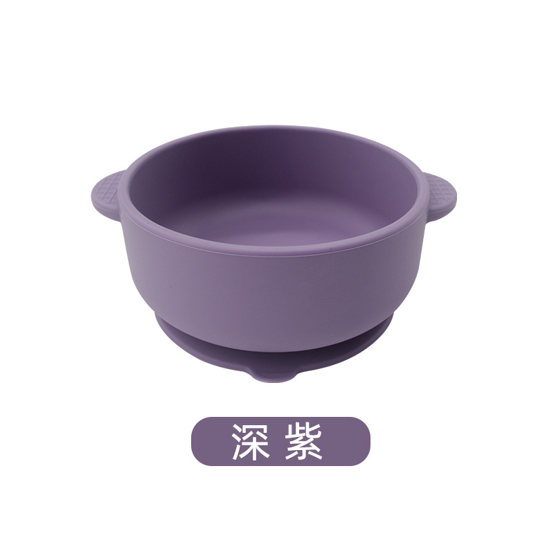Tazón para orejas de silicona de grado alimenticio para bebés Tazón para orejas de cinturón antideslizante de color sólido para niños Tazón para orejas con ventosa