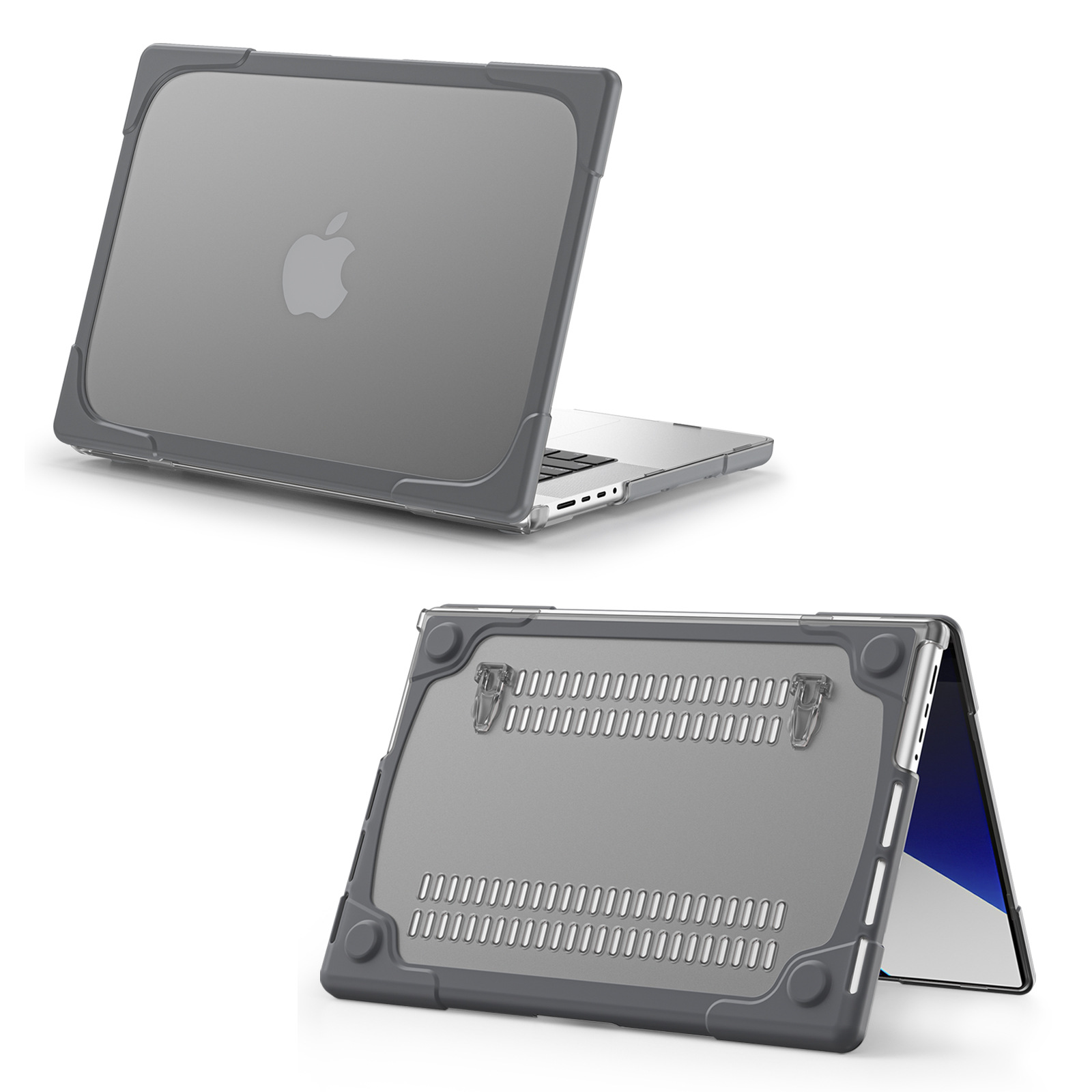 适用苹果笔记本pro14寸电脑保护套Macbook Air13散热pc支架防摔壳-阿里巴巴