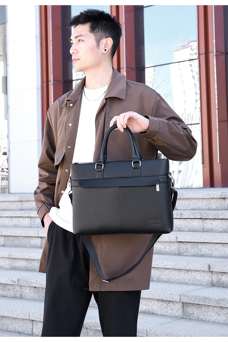 Amazon men's business trip handbag, business office computer bag, large-capacity casual and fashionable single-shoulder crossbody bag undefined
