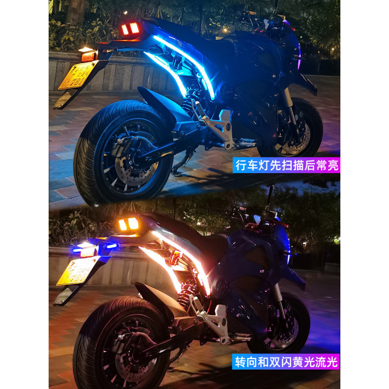 Motorcicleta eléctrica arranque escanear luz de corriente luz de dirección de corriente luz trasera luz de atmósfera image 3