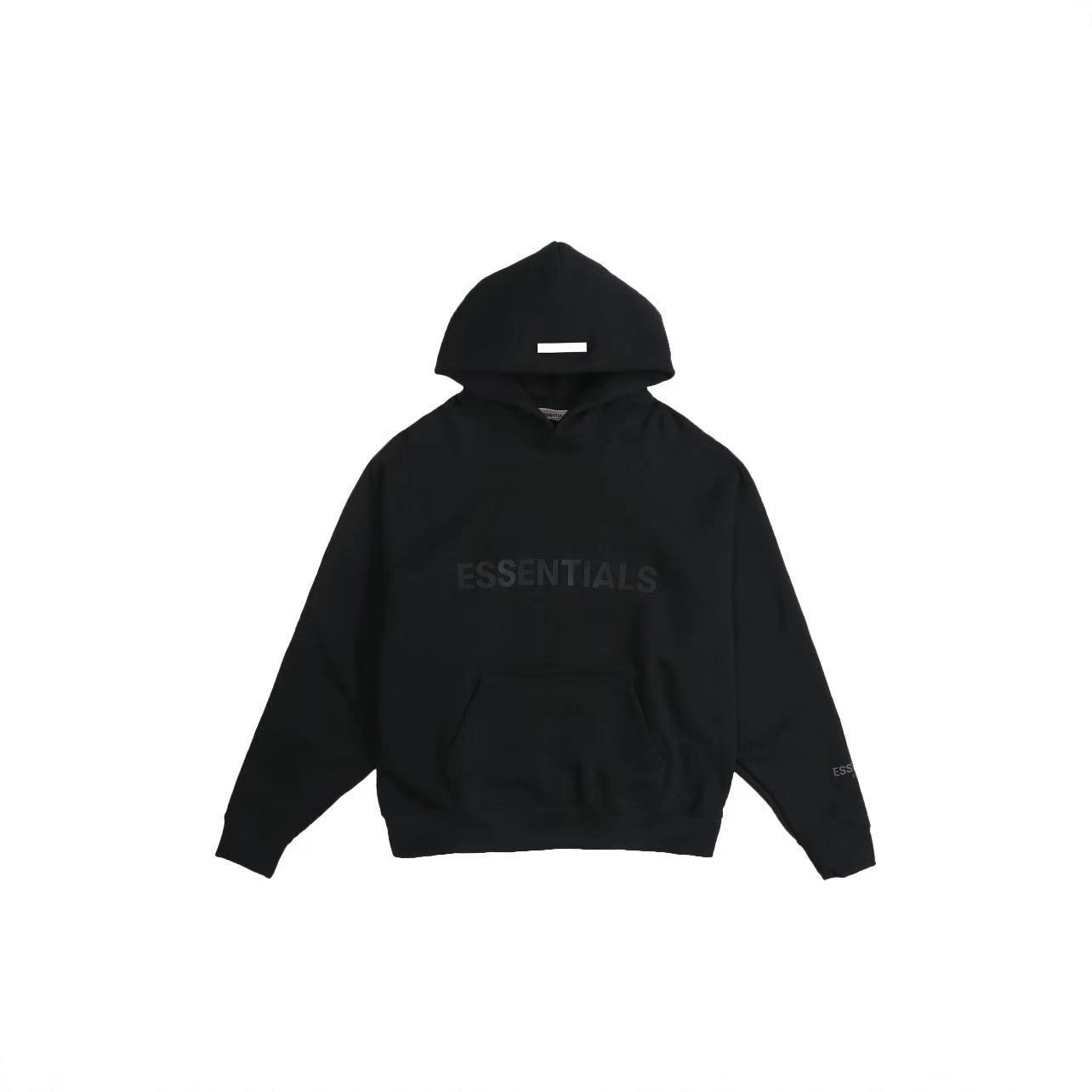 Essentials SS21Black 字母Logo加绒连帽口袋长袖美式套连帽