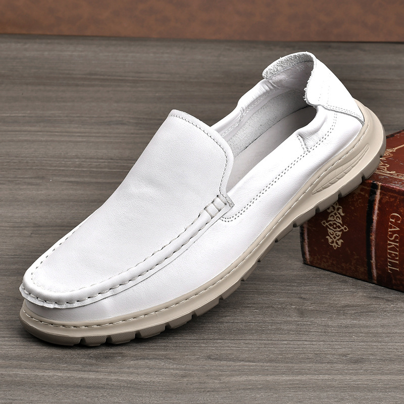 First-Layer Cowhide Soft-Soled Men's Shoes, Lightweight and Soft Slip-On Casual Shoes, Business Formal Shoes for Middle-Aged Dads, Direct Supply from the Manufacturer