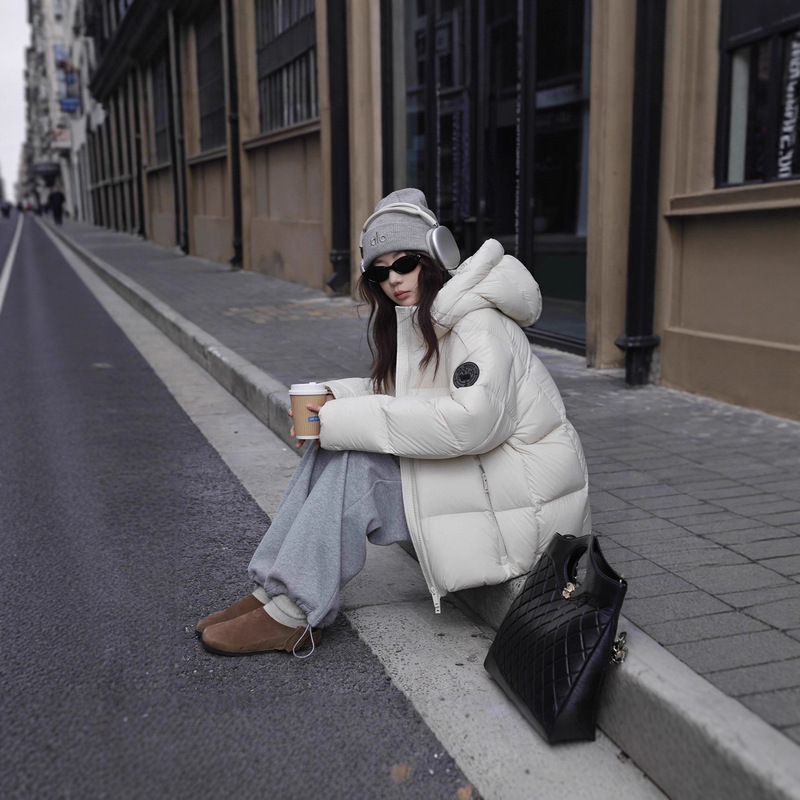 Beibell Black Label Air Layer Mid-Length 2025 Winter New 90 White Duck down Hooded Windproof down Jacket for Women