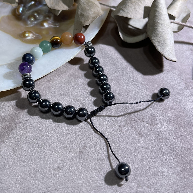 Qiao En Crystal Bracelet Girls Multi-Color Black Iron Stone Duobao Bracelet DIYOriginal Design Jewelry