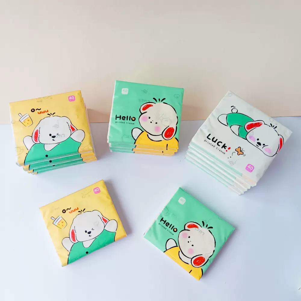 森吻可爱卡通印花抽纸巾卫生纸小包便携纸巾木浆餐巾纸面巾纸纸巾