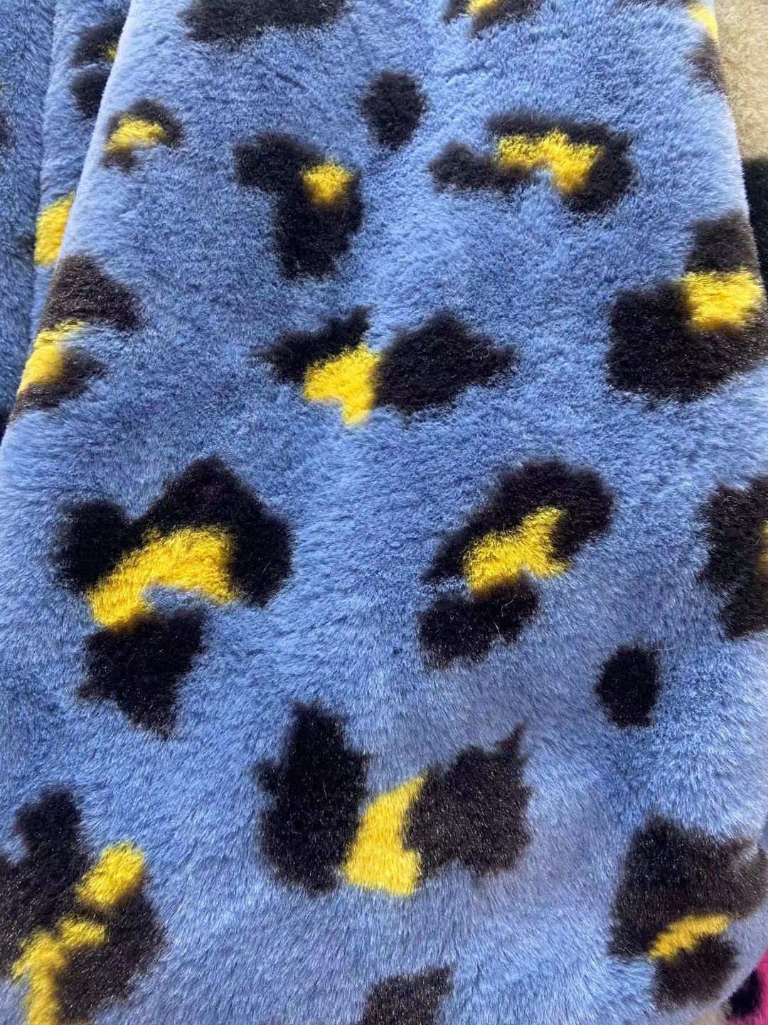 10mm pequeño conejo patrón de tigre colorido leopardo patrón idea amor impreso franela ropa zapatos y sombreros bufanda PET felpa paño