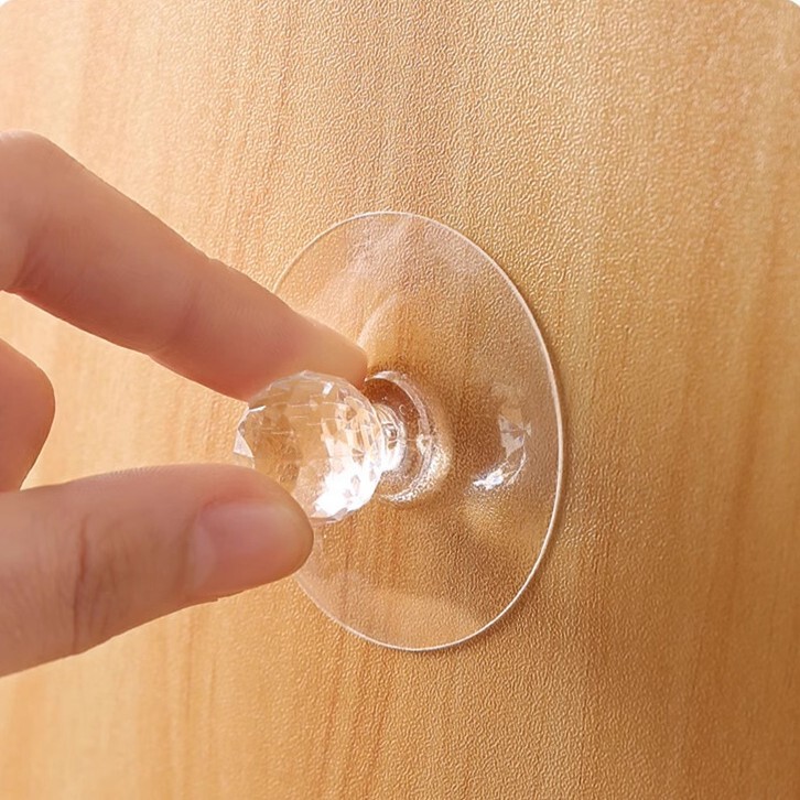 Punch-free door handle cabinet door window drawer stick-on wardrobe handle balcony glass invisible door hook