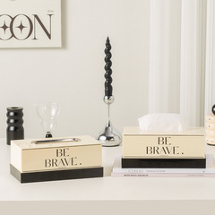 Nordic cream-colored tissue box desk napkin holder tissue paper storage and organization box modern minimalist