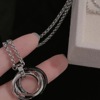 Tide, ring stainless steel, necklace, sweatshirt hip-hop style, chain, accessory, pendant, does not fade, European style