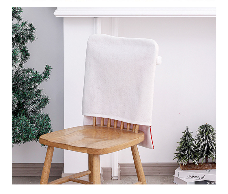 Christmas Embroidered Red And White Flannel Chair Cover Wholesale Nihaojewelry display picture 4