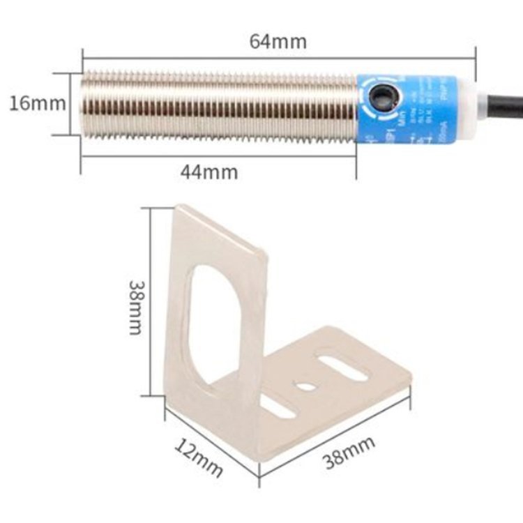 M12激光漫反射光电开关传感器NPN常开可见光感应开关HG-J12-D15N1