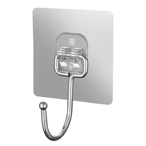 Huisi kitchen punch-free wall hanging bathroom wall nail-free door back hook strong transparent sticky hook traceless hook