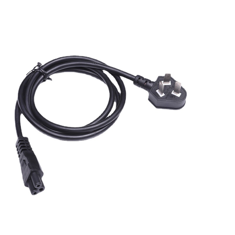 蛇三線 供应国标三插蛇头扁插三芯梅花尾三角形插头米老鼠尾电源线-阿里巴巴