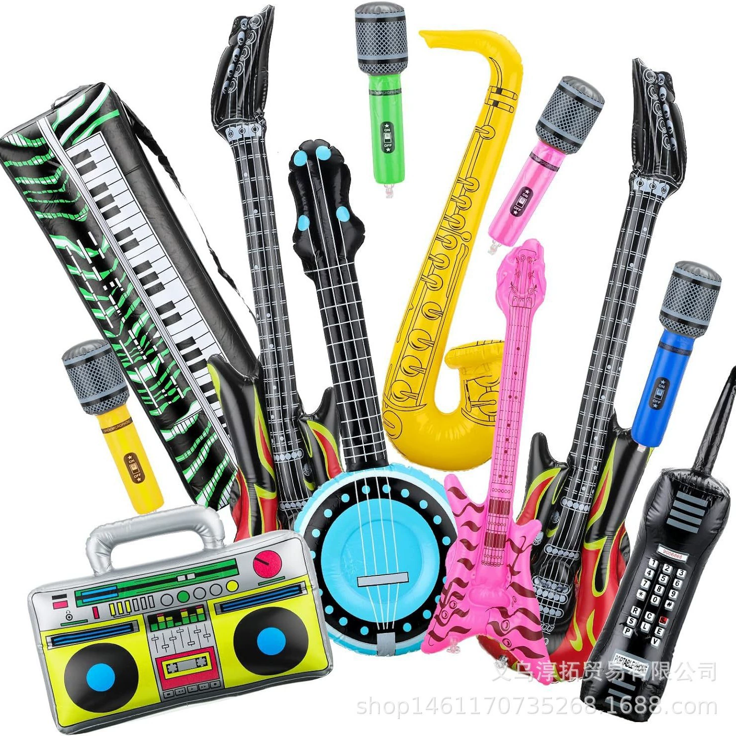 Надувные музыкальные инструменты, шарик, развлекательная игрушка, интерактивные реквизиты, гитара, оптовая