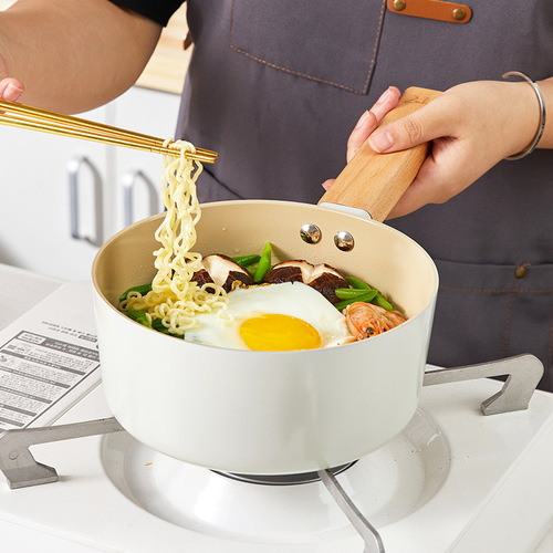 Wholesale ceramic milk pot, non-stick pot, household hot milk pot, noodle cooking pot, baby food supplement pot, induction cooker, gas pot
